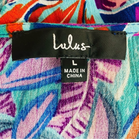 Lulus Hypnotized Purple Print Surplice Romper Size L - Picture 6 of 6